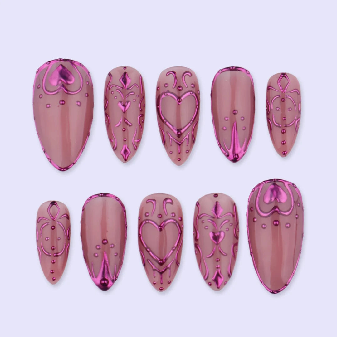 Chrome Empress | Handmade Press On Nails by lilynailsart.co – LILY