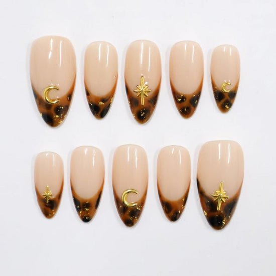 tortoise shell nail art brown press on nails Long press-on nails
French tip press-on nails
Matte press-on nails
Glitter press-on nails
Ombre press-on nails
Nude press-on nails
Almond press-on nails
Coffin press-on nails
Stiletto press-on nails
Square press-on nails
Chrome press-on nails