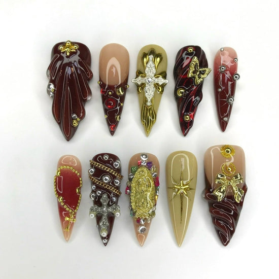 Religious presson nails christian nails church nails latin nails Waterproof press-on nails
Reusable press-on nails
Press-on nails that don’t pop off
Best glue for press-on nails
How to make press-on nails last longer
Custom press-on nails