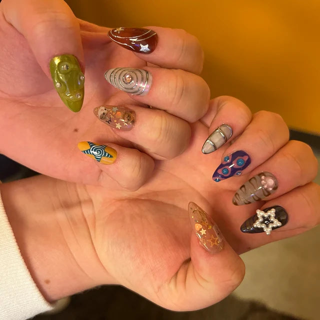 cat lover handmade press on nails