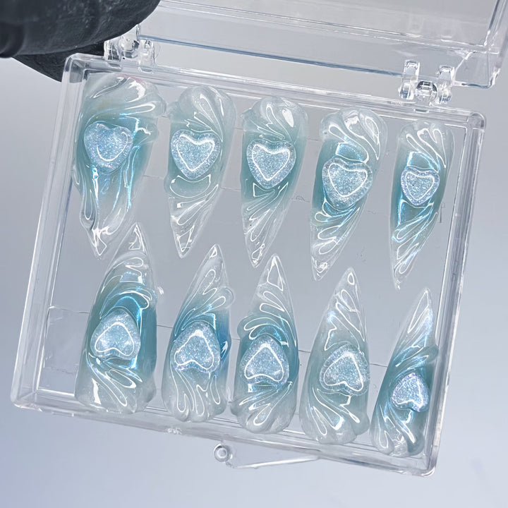 Twinkle Blue Heart - RTS