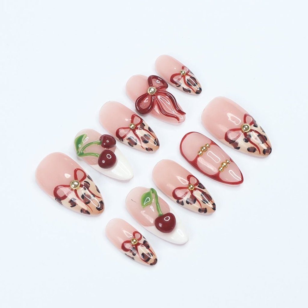 Cherry 3d presson cherry bows nail art presson 3d fruit nails Press-on nails with rhinestones
Press-on nails with 3D designs
Press-on nails with floral designs
Minimalist press-on nails
Bold and colorful press-on nails
Best place to buy press-on nails
Press-on nails on Amazon