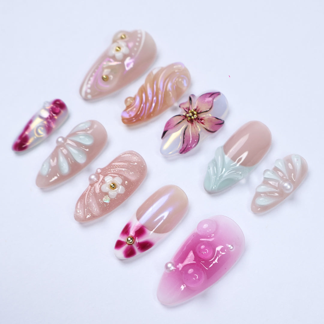 pink press on nails pink fake nails pink nails pink acrylic pink fake nails