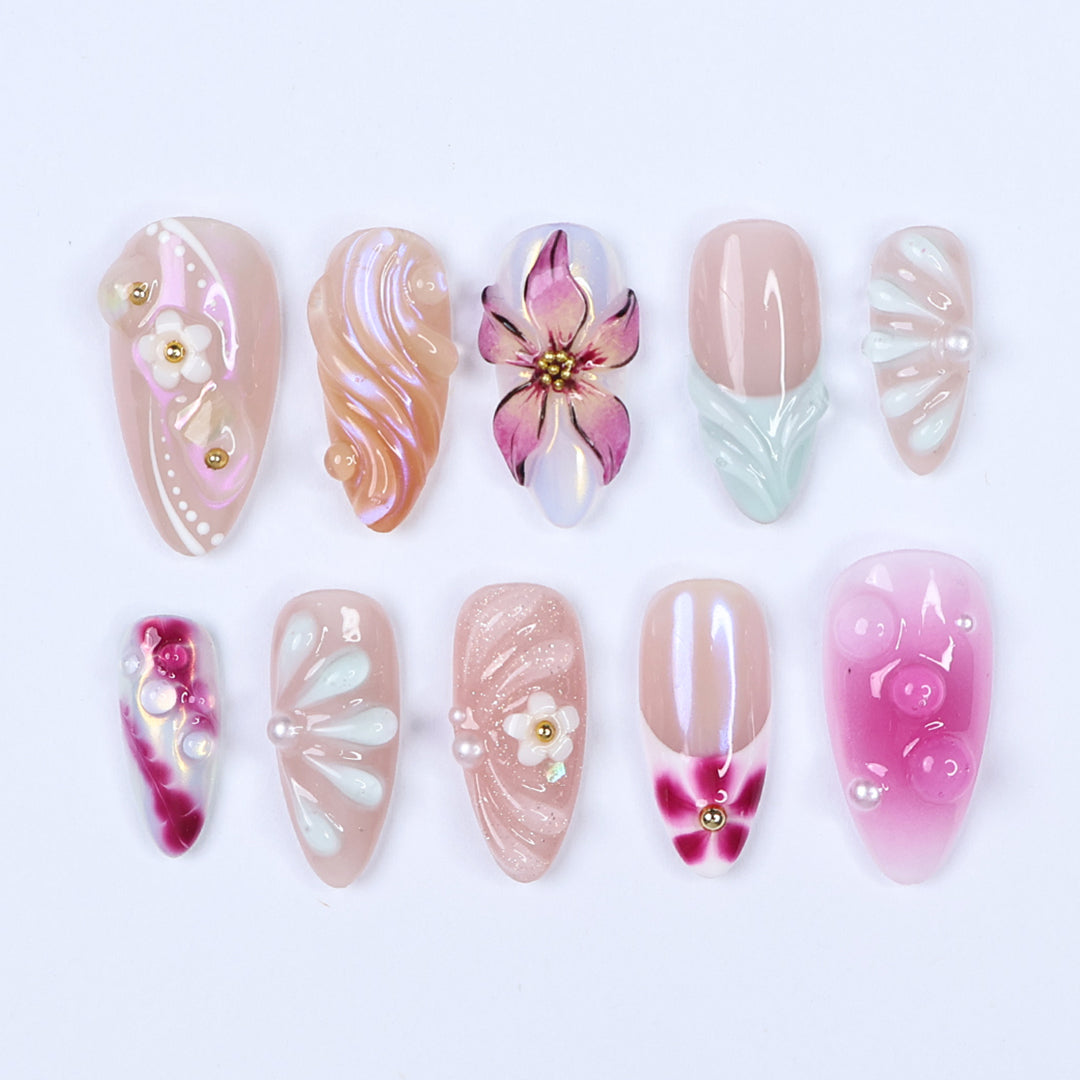 blossom nail se spring blossom nail set beautiful press on nails best press on nails how to make press on nails make press on nails last longer number 1 nail suplier