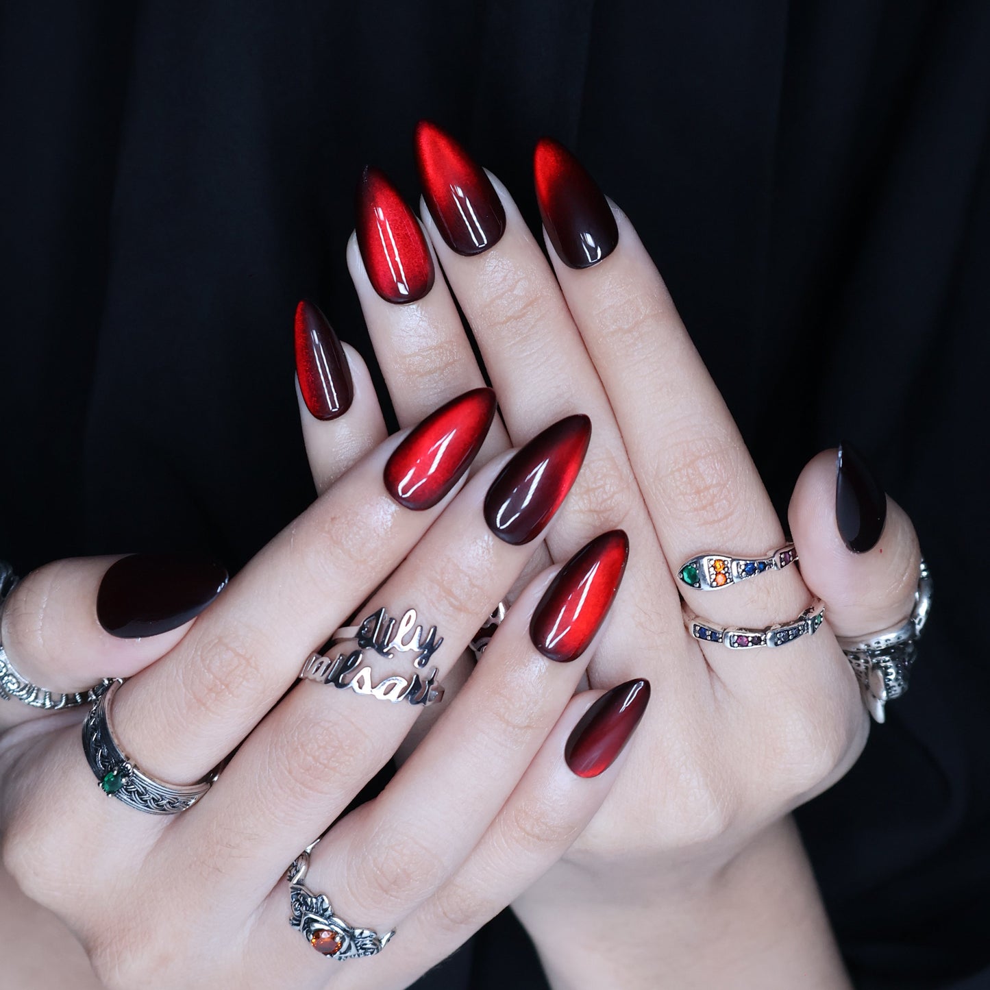 Black & Red Cat Eye