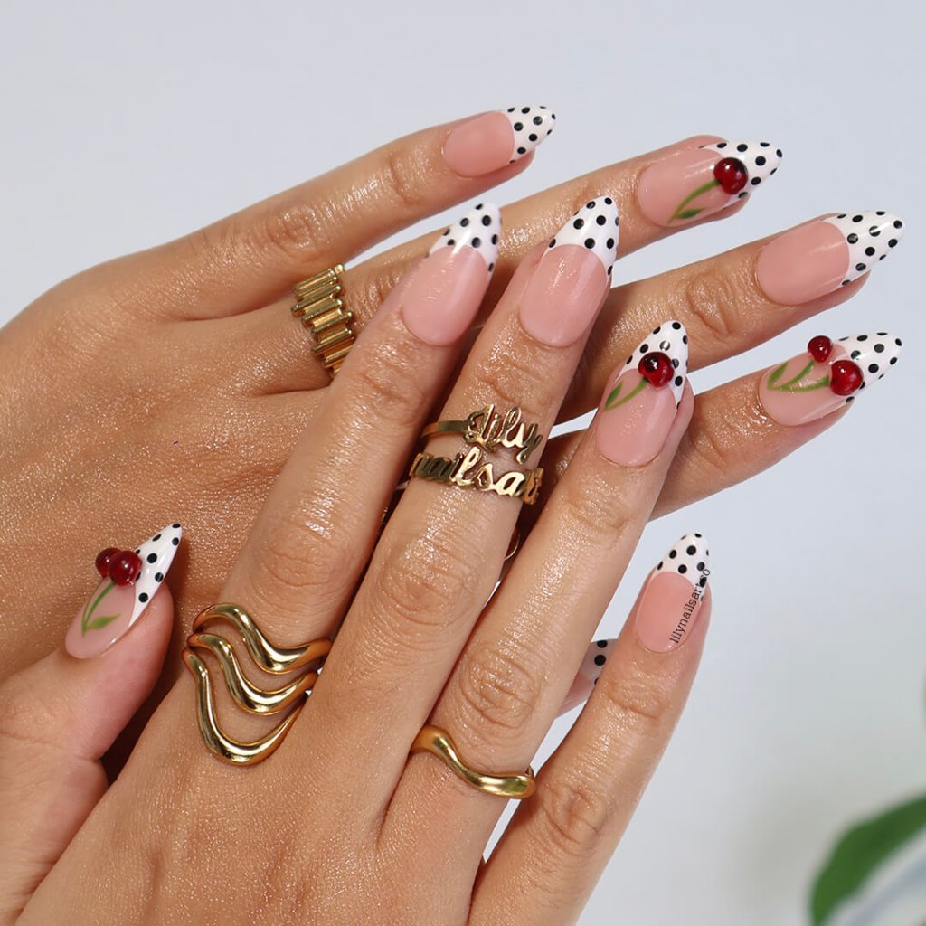 Cherry Darling | Handmade Press On Nails by lilynailsart.co – LILY
