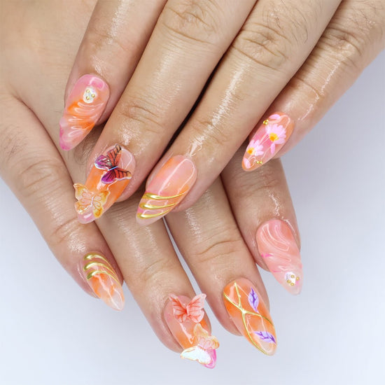 fairy dream handmade 3d press on nails by lilynailsart.co
