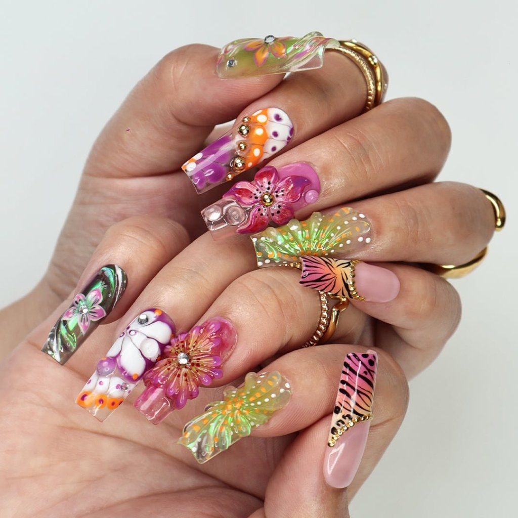 Jungle Mirage | Handmade Press On Nails by lilynailsart.co – LILY