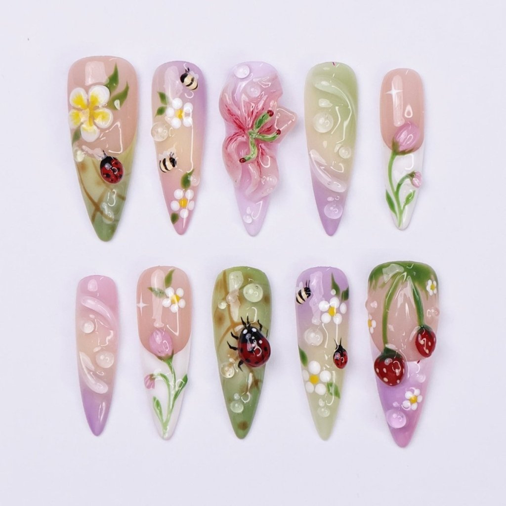 Meadowly | Handmade Press On Nails by lilynailsart.co – LILY NAILS ART