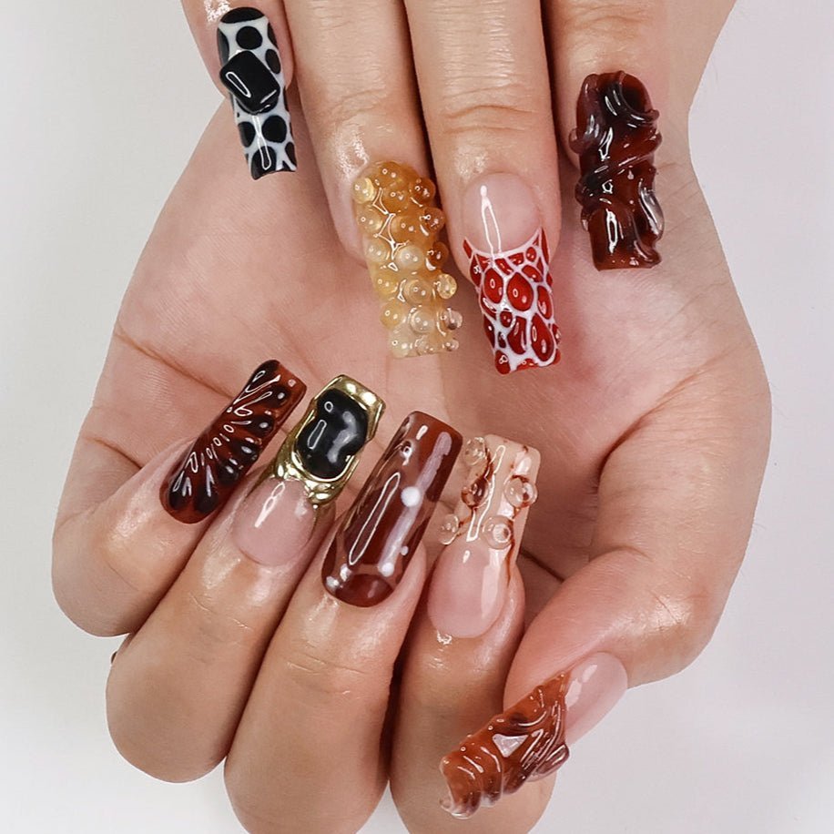 Molten | Handmade Press On Nails by lilynailsart.co – LILY NAILS ART