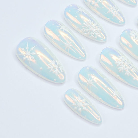 snow press on nails white nails white press on nails snow party nails snow party nails white party press on nails