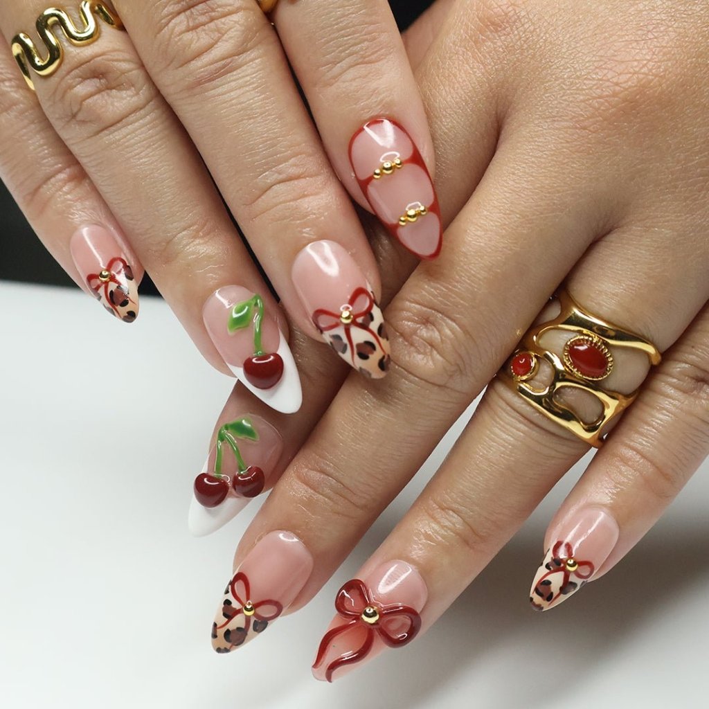 Sweet Cherry | Handmade Press On Nails by lilynailsart.co – LILY